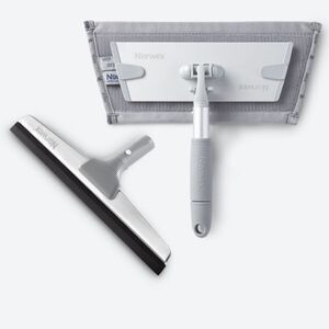 Norwex Hand Held Squeegee and Window Cloth Mop Pad and Mop Base NWT Includes